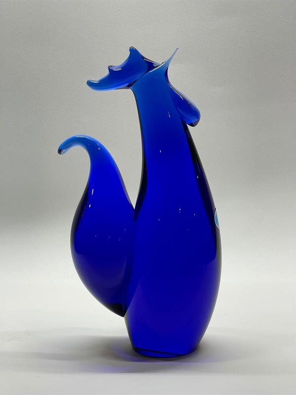 Miloslav Janků, skleněná plastika, kohout