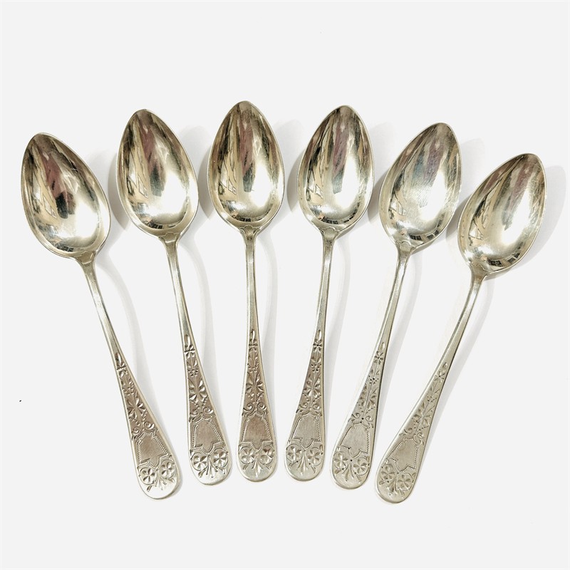 Stříbrné novorenesanční lžičky, 6 ks - Koch & Bergfeld