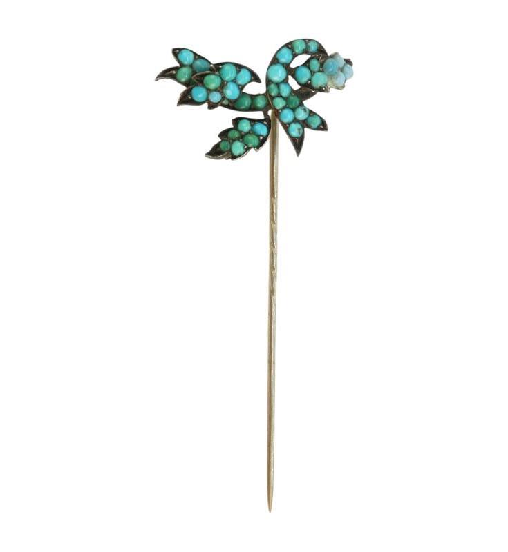 Jehlice zdobená tyrkysy