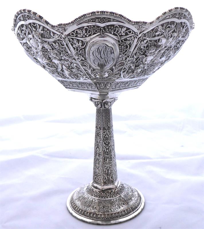 Dekorativní stříbrná mísa na noze - Derby Silver Company, U