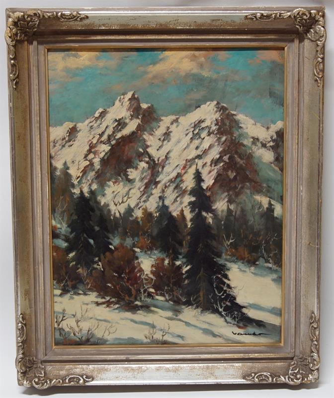 Zima v Tatrách - Václav VANER olejomalba z roku 1957