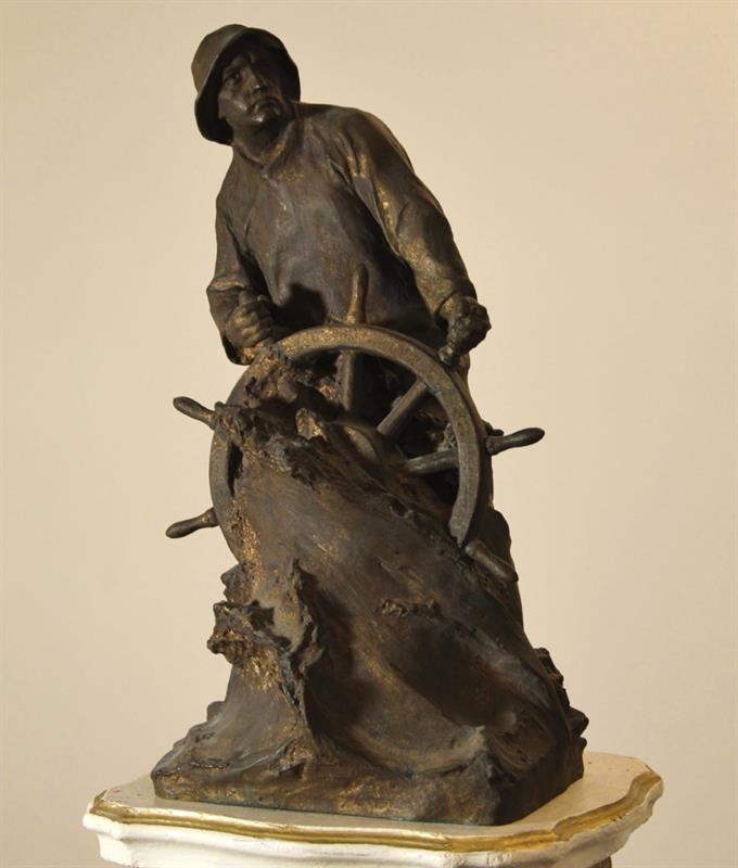 BRONZOVÁ SOCHA NÁMOŘNÍKA - Hans Müller