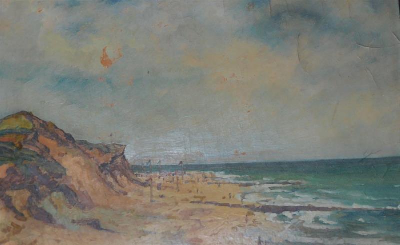 VILÉM KAFKA - Ze středozemí, olej 27 x 33 cm