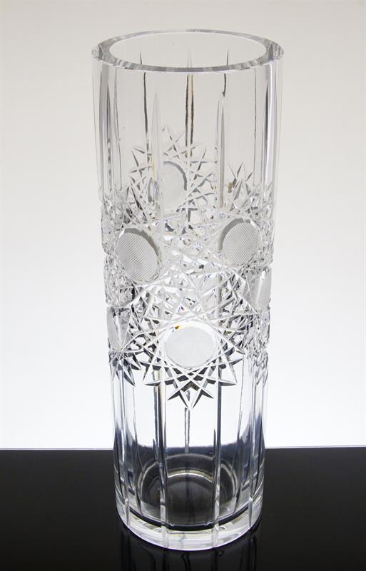 Broušená křišťálová váza Harald WALTER Bohemia Poděbrady