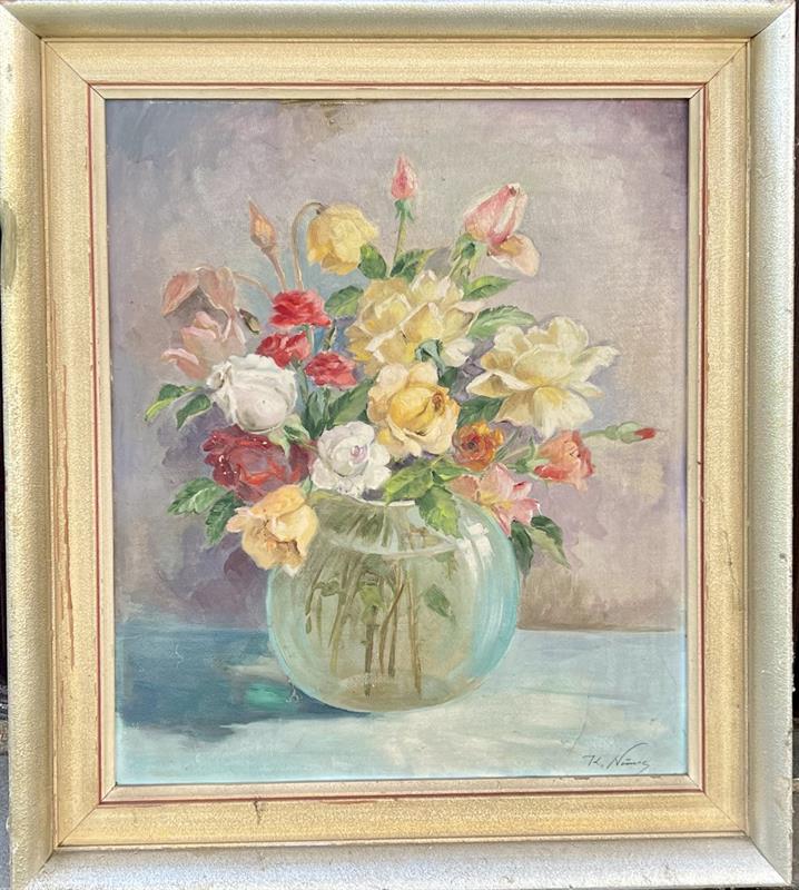 Květiny ve skleněné váze