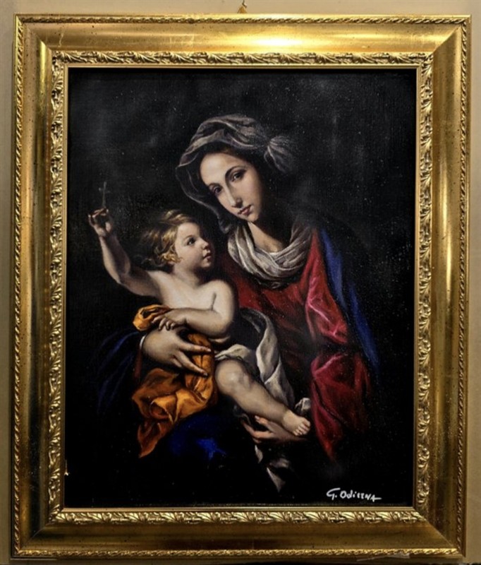 Giuseppe Odierna – Madona s dieťaťom, certifikát
