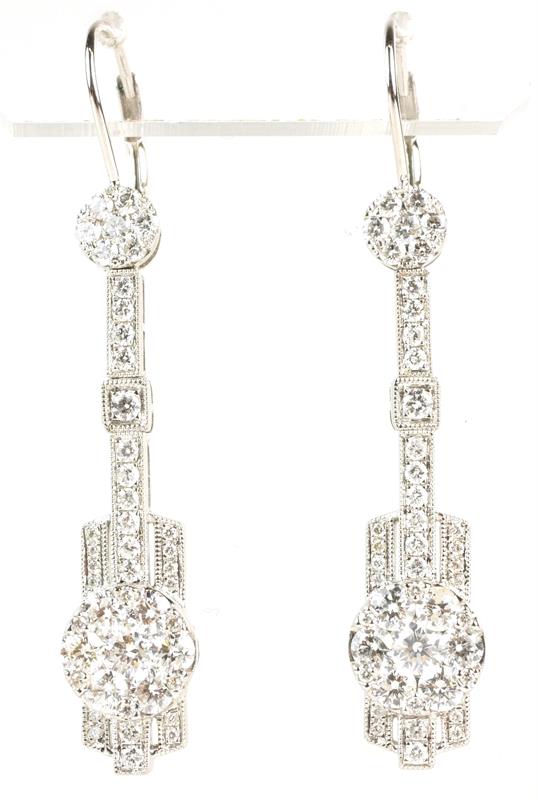 Zlaté náušnice s brilianty1,76 ct