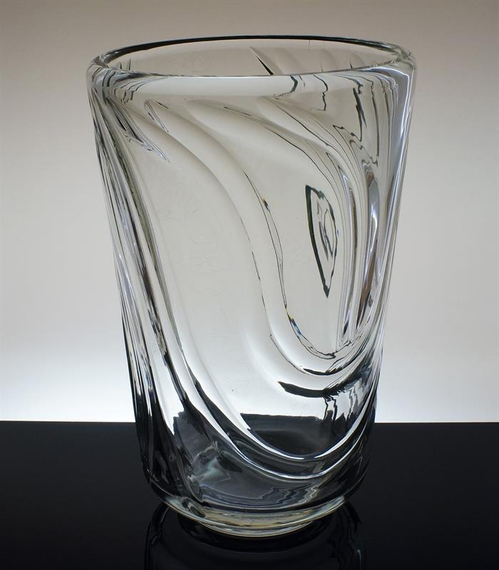 Velká váza leptaný dekor "Mytologický námět" Železný Brod