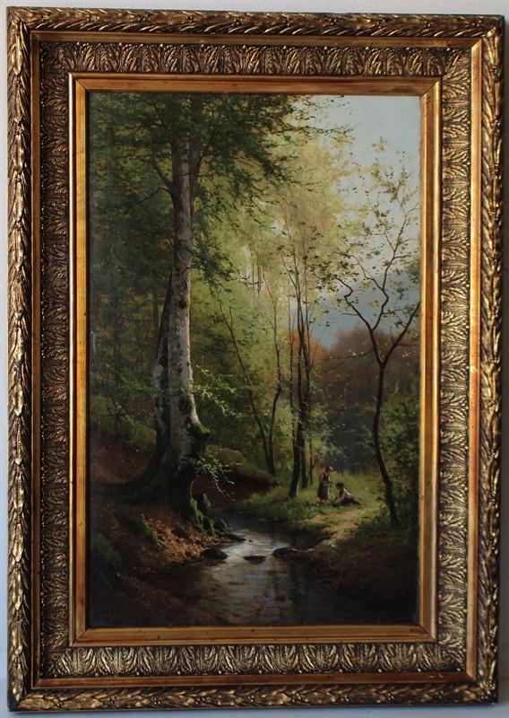 Victor Puhonny - Postavy u řeky 1888 - Olej