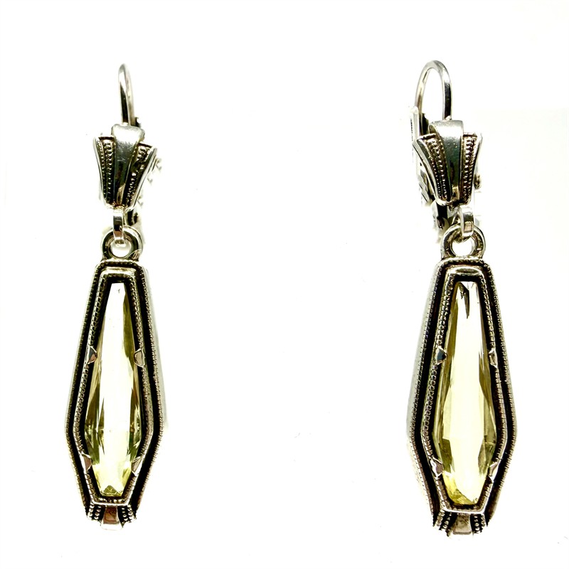 Stříbrné prvorepublikové náušnice