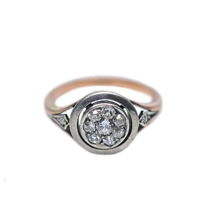 Art Deco zlatý prsten s diamanty 0,20ct