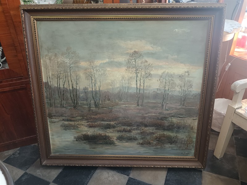 Velký olej na plátně - krajina , V. Mařík 1940