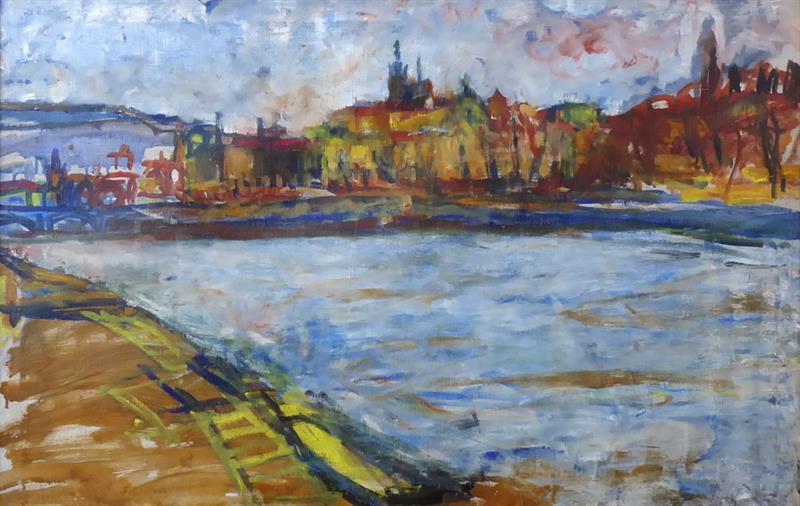 Bláha - Pohled na Pražský Hrad a Malou Stranu