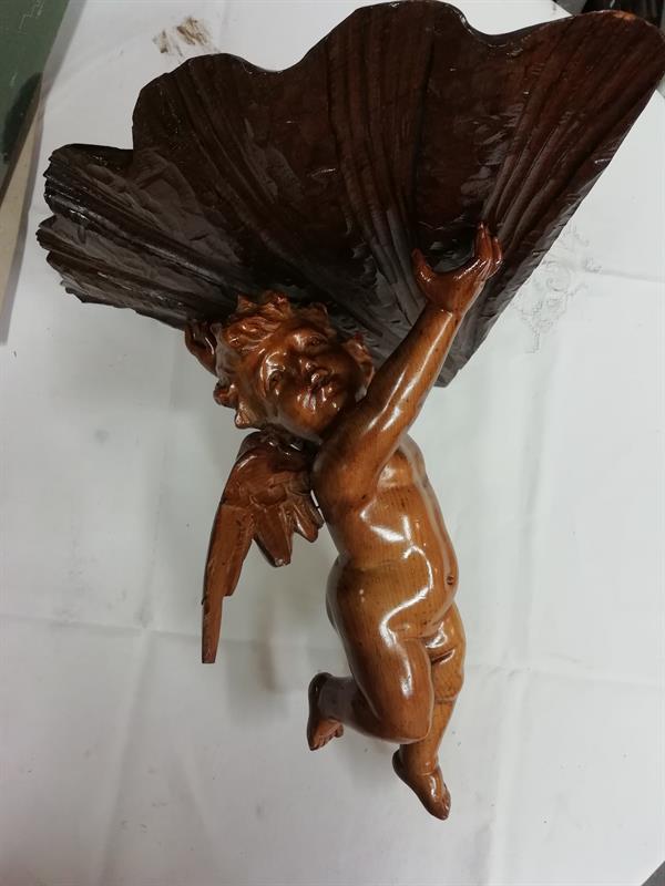 Konzole rohová - anděl