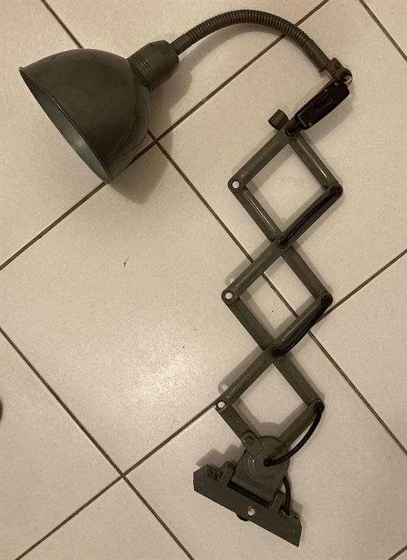 Retro 1960 designová nůžková lampa na zeď