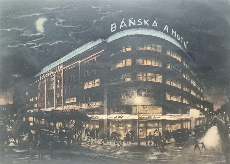 Báňská a hutní společnost,  Týnská ulička. 2x pragensie.