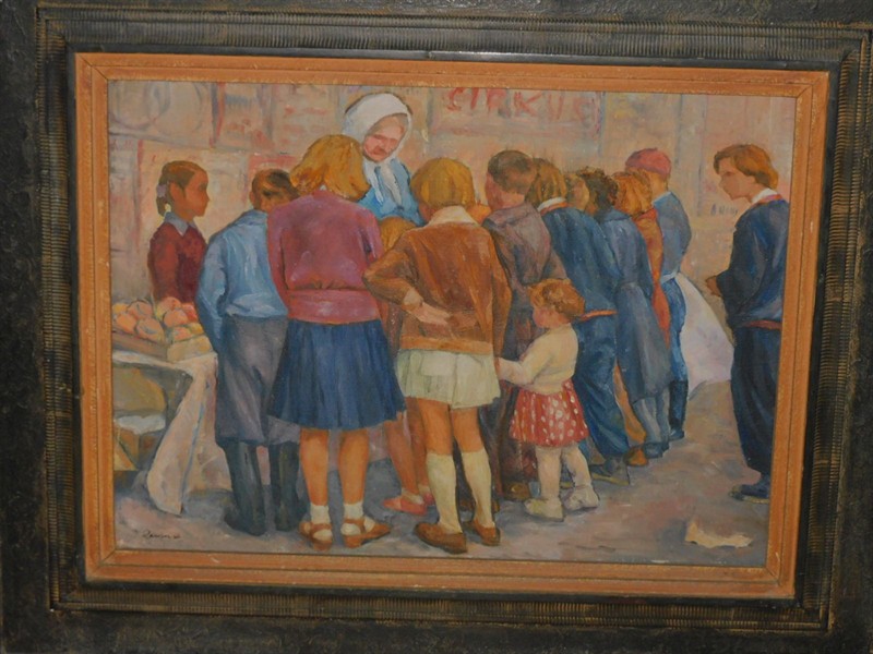 JAN RAMBOUSEK -NA POUTI, olej