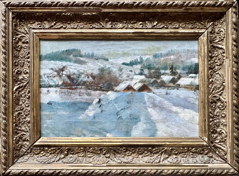 Jaroslav Špillar: Zasněžená vesnice (1894)