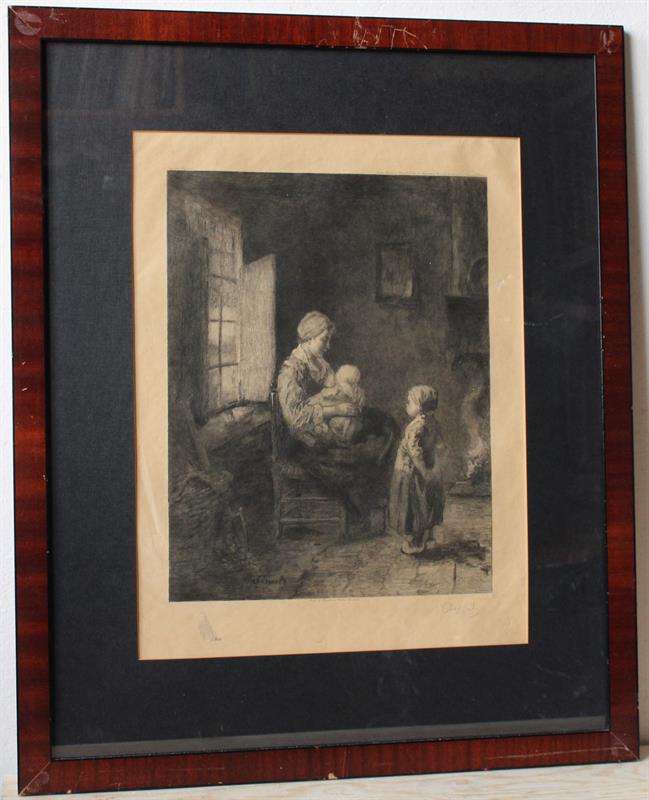 Josef Israels - Rodina u okna