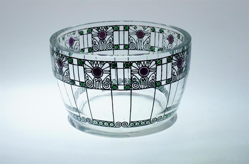 Malovaná miska ve stylu ART-DECO Kamenický Šenov