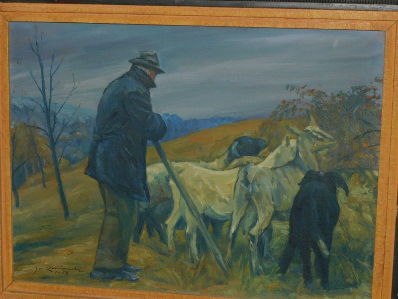 JAN RAMBOUSEK - PASÁK KOZ, olej