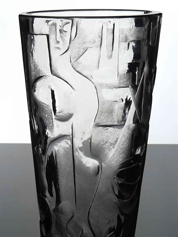 VÁZA řezaná, 60. - 80. léta