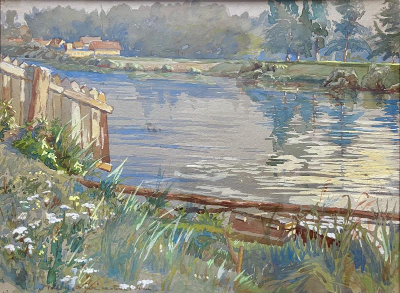 Neurčený autor: Pohled na vodárnu v Poděbradech