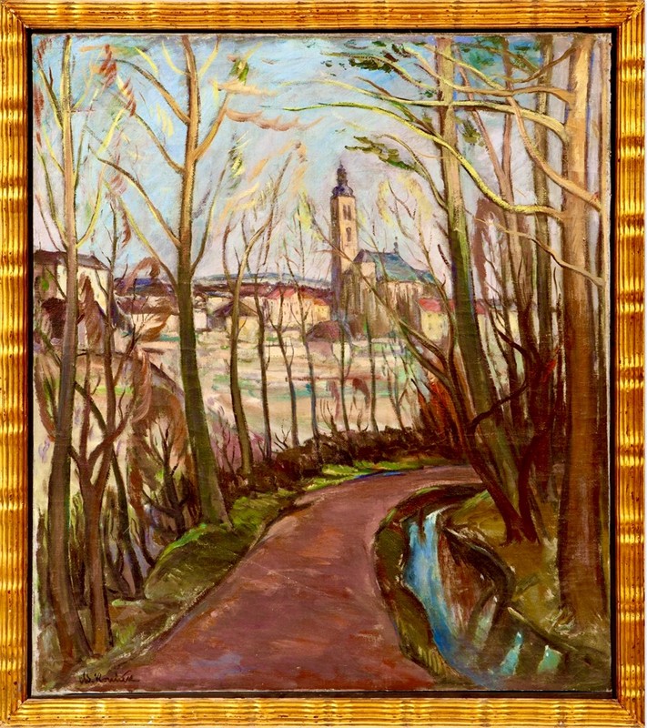 Oldřich Koníček: Kutná Hora s kostel Sv.Jakuba (1921)