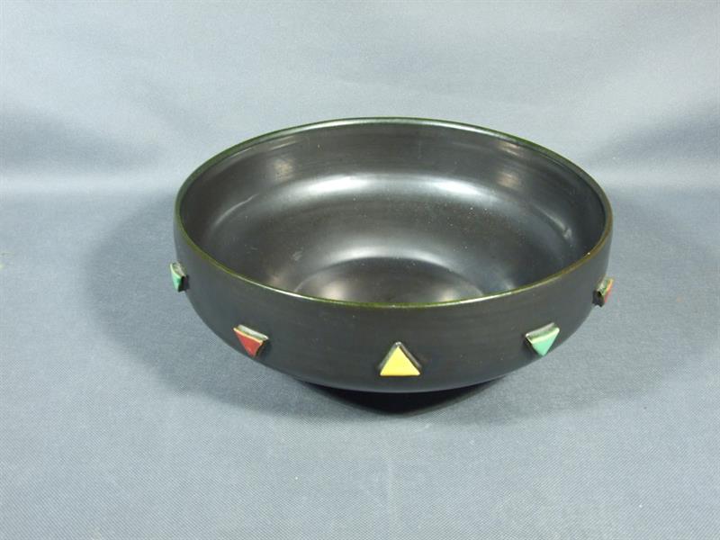 Mísa z barevnými trojůhelníky, Keramo Kostelec, 30cm