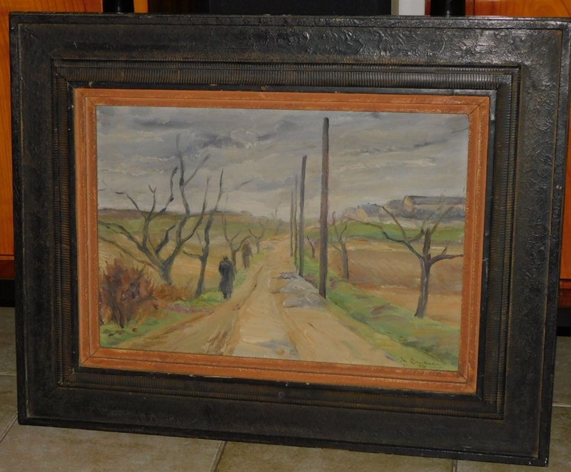 JAN RAMBOUSEK - CESTA KE SPOŘILOVU, olej