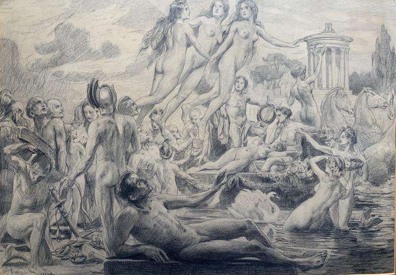 Emil Holárek: Figurální scéna (návh na oponu)