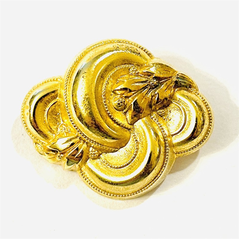 Zlacená biedermeierová brož "uzel"