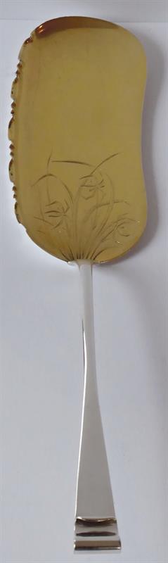 Zlacená a stříbřená lopatka na dorty - Christofle, Francie