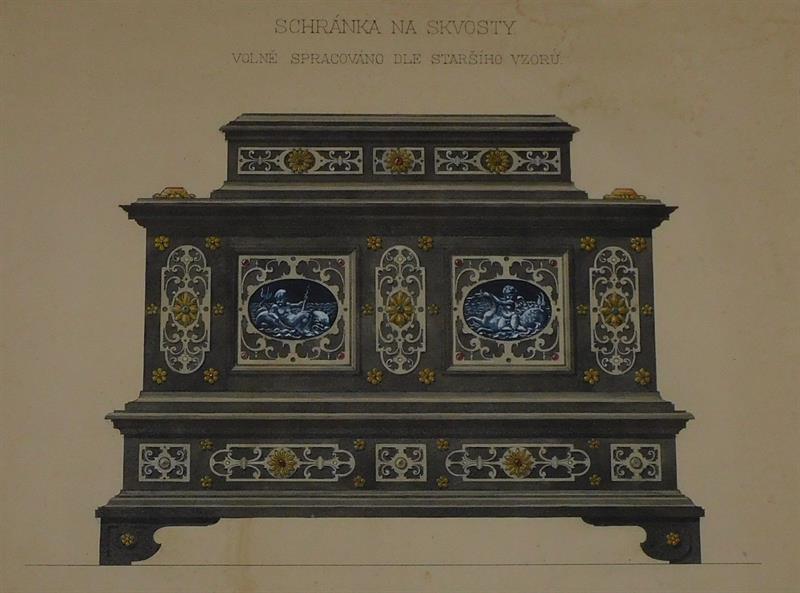 PROKOP NOVÁČEK - Akvarel, studie, 1895