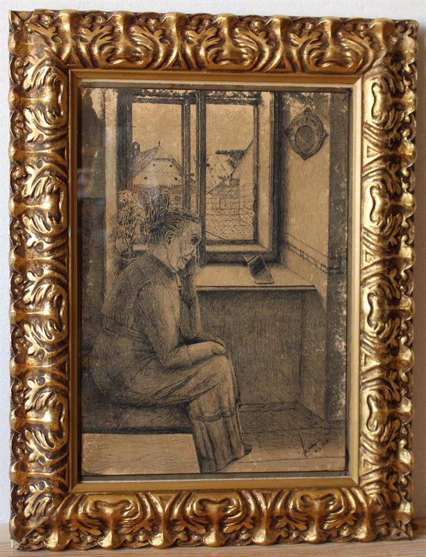 Žena u okna - sign 1918