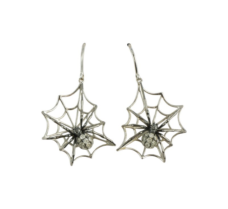 Zlaté náušnice - pavučiny