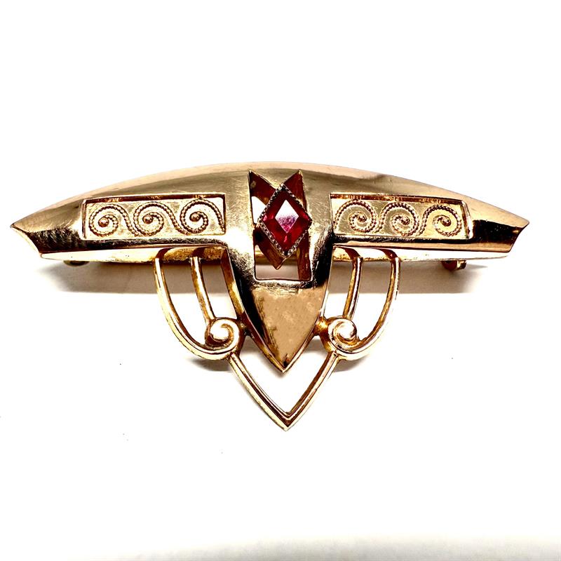 Secesní brož - double