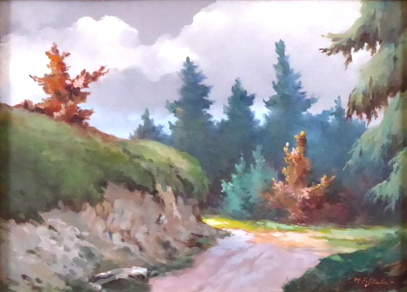 Matěj František Skula - Cesta u strže na okraji lesa