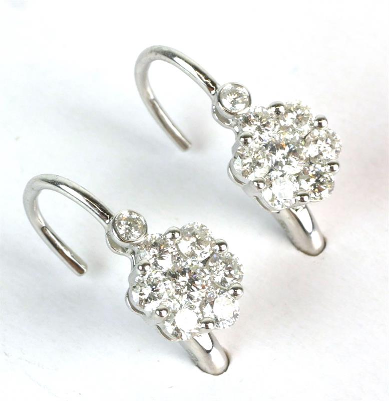 Zlaté náušnice s brilianty 0,83 ct