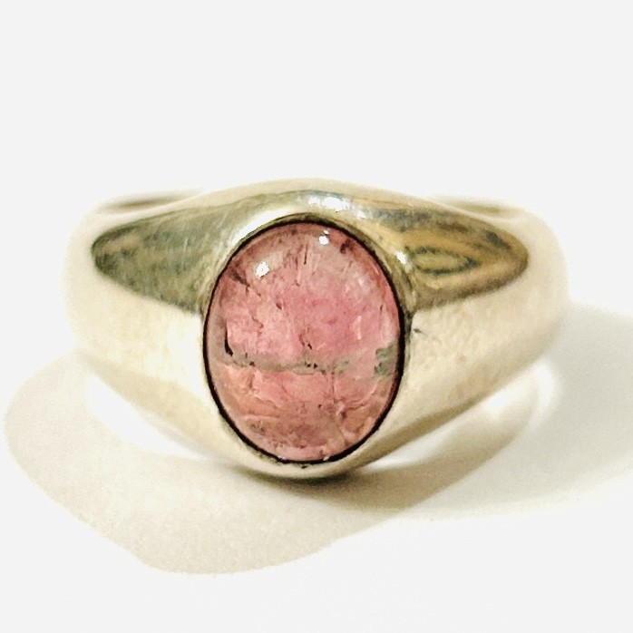 Stříbrný prsten s růžovým turmalínem