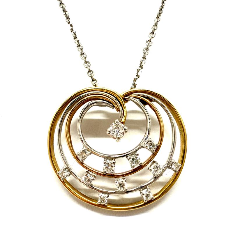 Zlatý náhrdelník s brilianty