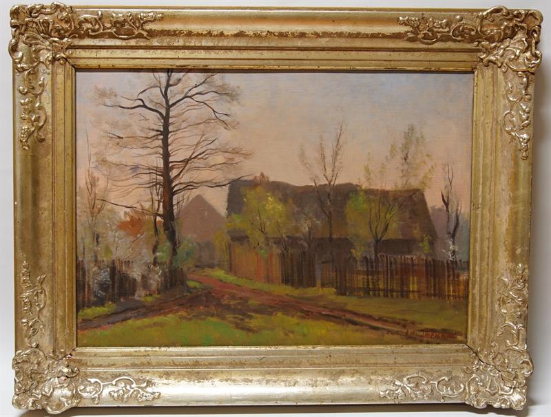 Olejomalba většího formátu "POLABEC" Ladislav H. STRUNA