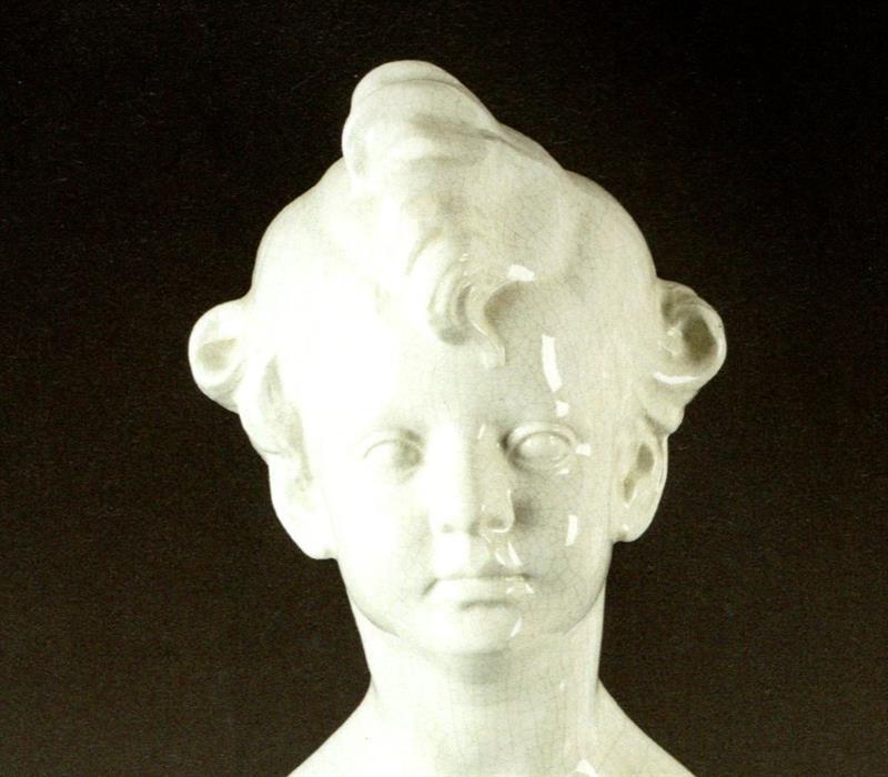 JOSEF FIALA - Portrét dítěte, keramika RAKO