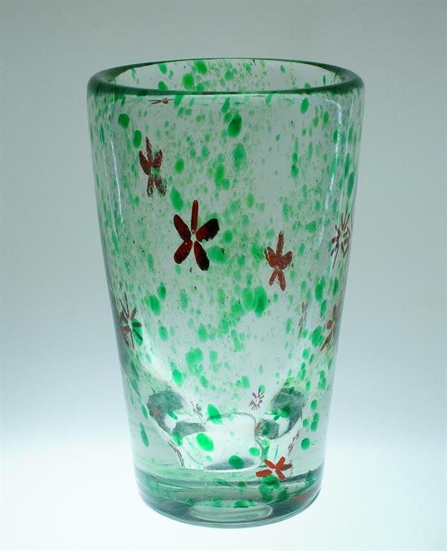 Hutní váza z počátku hutě Škrdlovice - Emanuel BERÁNEK 1946