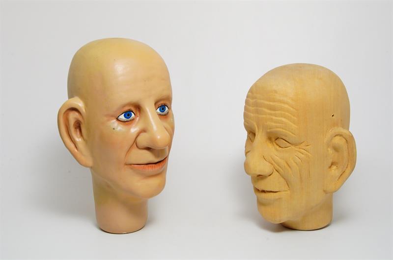 Hlavy dřevěných loutek ručně vyřezávaných - Jan BENDA