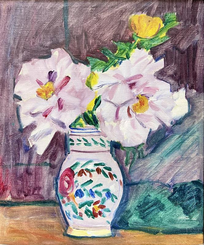 František Doubrava: Zátiší s kytici ve džbánu.