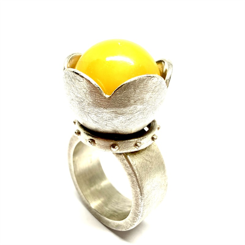 Originální grandiozní stříbrný prsten