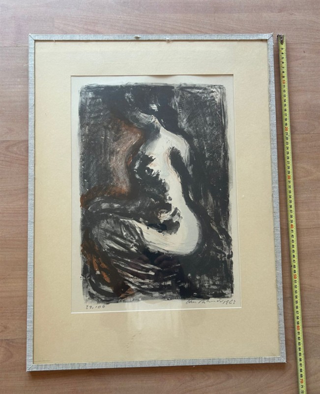 Jan Bauch, Torzo ženy, litografie pod sklem