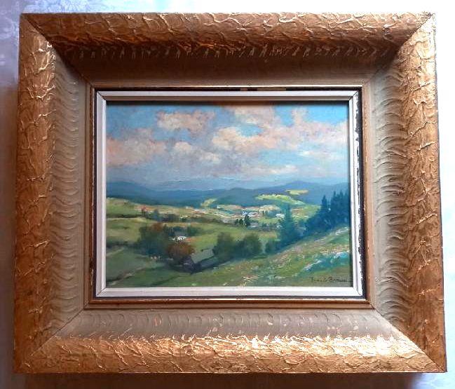 Jarní krajina v širokém zlatém rámu, Jaromír Braun