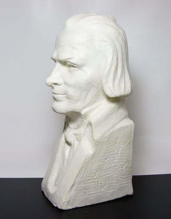 Busta muže dlouhými vlasy v secesním stylu K.GÜNTHER Lipsko